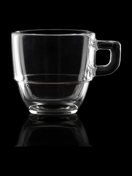 RCR Set Espresso Glas Tassen Braun 80ml 6 Stück