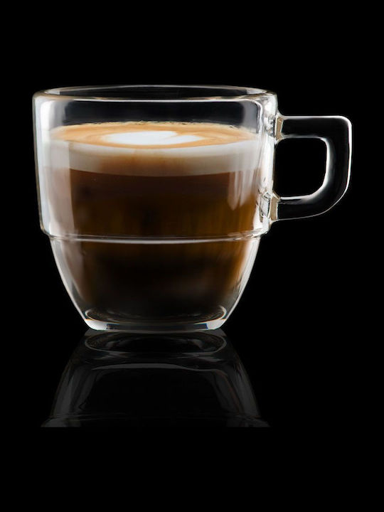 RCR Set Coffee Cups Glass Brown 120ml 6pcs