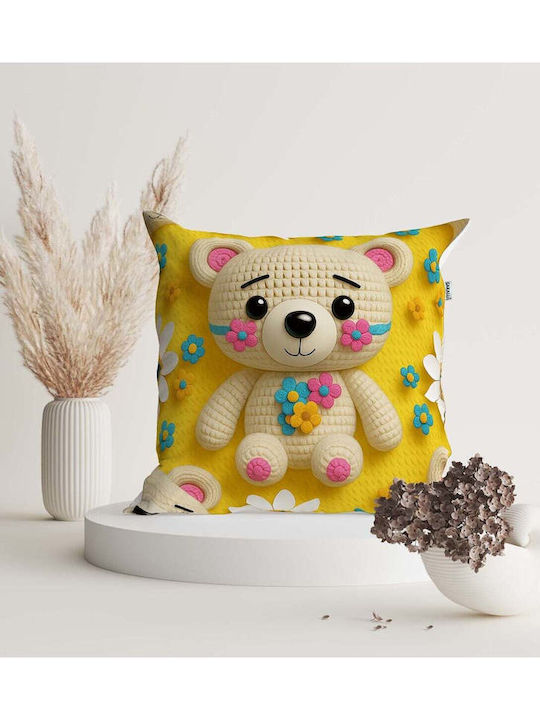 SteweHome Kids Decorative Pillow Case Yellow