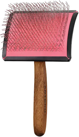 Artero Doppelseitige Hundebürste Mittel / Groß für langhaarige Hunde für Fellpflege Rosa