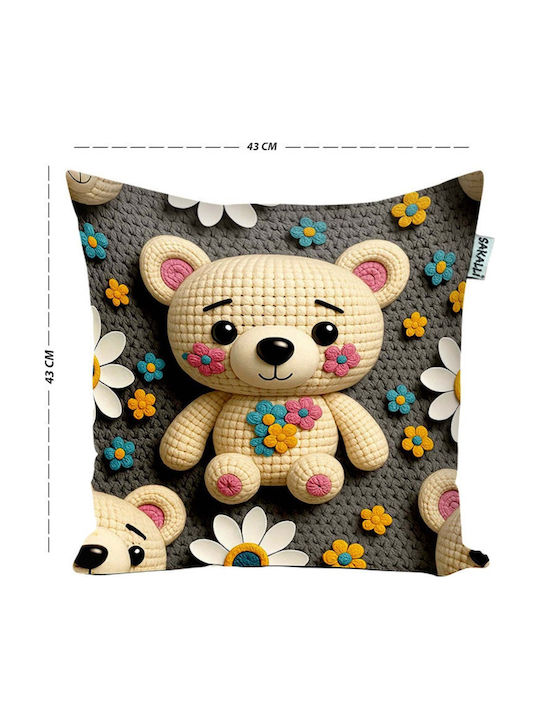 SteweHome Kids Decorative Pillow Case Grey