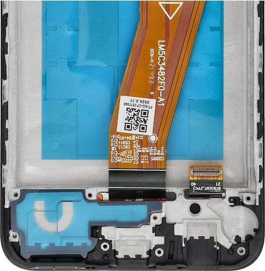Ersatzbildschirm Fixcell mit Touch-Mechanismus und Rahmen für Samsung A03s Schwarz