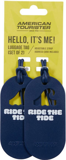 American Tourister Luggage Label Blue
