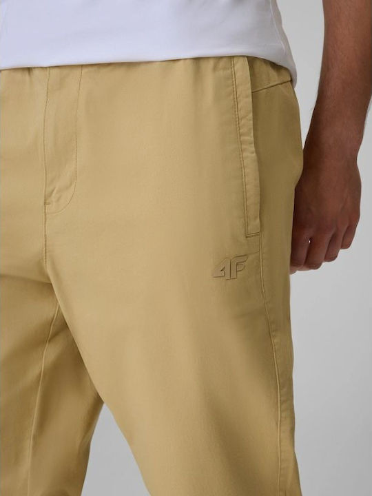 Brown Elastic Overalls in Regular Fit