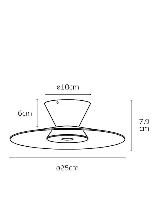 Wall-Mounted Outdoor Ceiling Lamp LED IP20 With Warm White Light