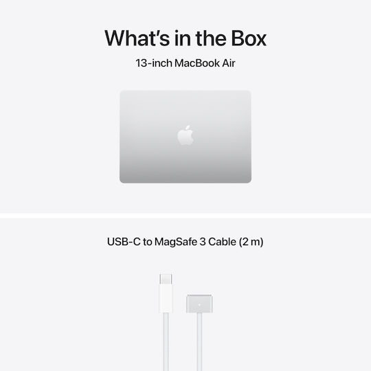 Apple MacBook Air 13.6" IPS Retina Display (M5-10-Core/16GB/512GB SSD/8-Core GPU) Silver (GR Keyboard)