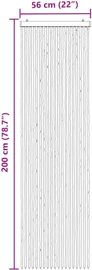vidaXL Κουρτίνα Πόρτας Καφέ 56x200cm 42034430