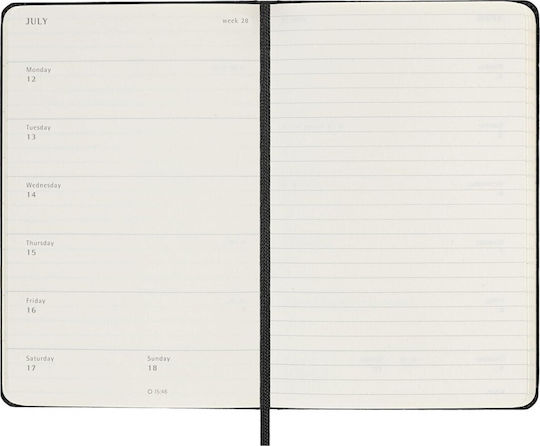 Moleskine Classic Planner 2026 2027 Weekly Horizontal 18 Month Black Pocket 9x14 Hard Cover 8056999279851