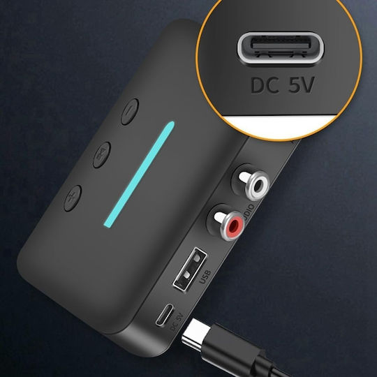 Techstar T88 Receptor Audio Bluetooth Bluetooth 5.3 3.5mm Aux + RCA L R USB Redare U-disk USB-C 5V 10m Rază Stereo HiFi