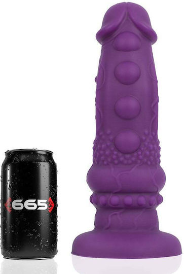 665 Leather Anal Plug XLarge Purple