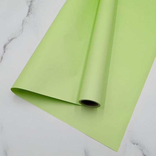 Floral Foil Elegant Green Mint Roll 58cm X 10m