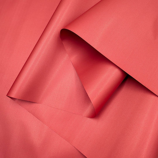 Scented Floral Foil Satin Aroma Coral Roll 50cm X 9m