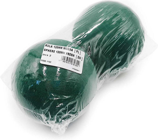 Floral Foam Sphere 120 Mm 2 Pcs Wet