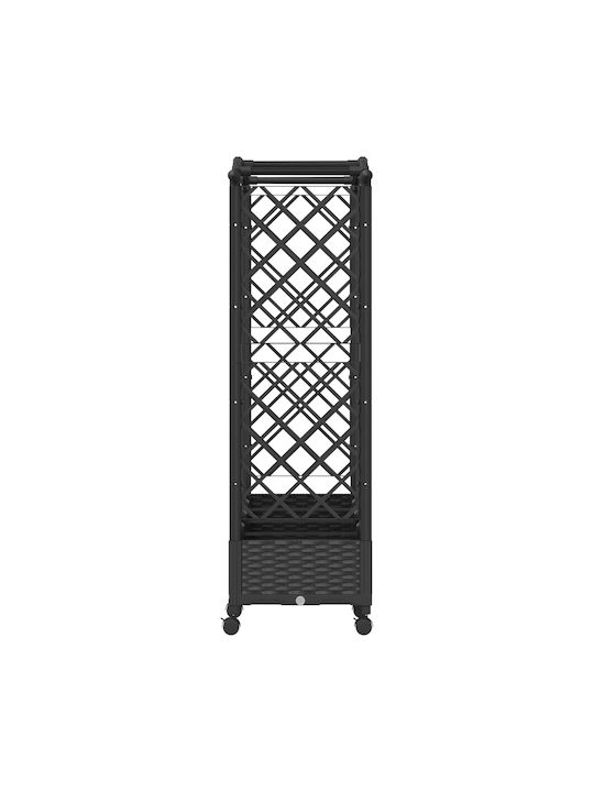 vidaXL Kunststoff Blumenkasten Schwarz 207x40x129cm