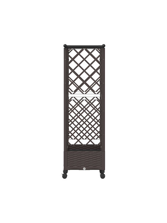 vidaXL Kunststoff Blumenkasten Braun 122,5x40x127cm