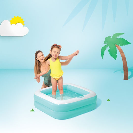 Intex Piscină Pătrată Pentru Copii 57l Gonflabilă 85x85x23cm Albastră