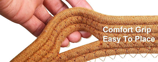 Cat and Small Dog Nest Knitted Natural Rope Summer Ventilated Bed Toy Ball M46xW46xH16cm White Brown