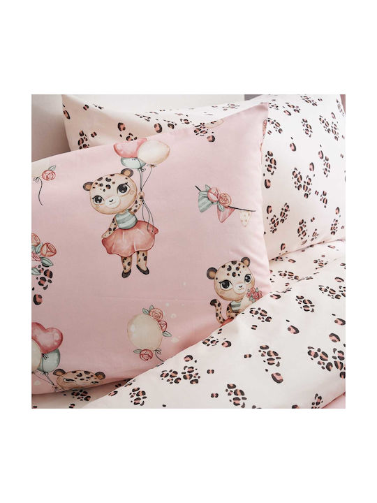 Vesta Home Сет Единични Спални Комплекти с Ластик Памучни Leopard 100x200cm
