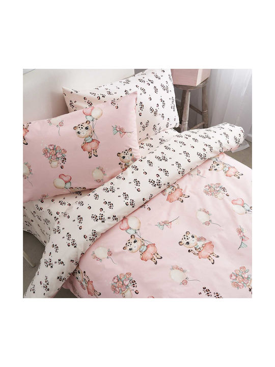Vesta Home Сет Единични Спални Комплекти с Ластик Памучни Leopard 100x200cm