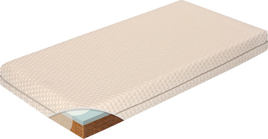 Greco Strom Crib Mattress Theseas with Memory Foam & Coconut Fiber 91x100cm