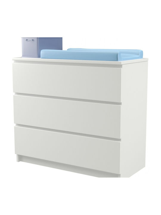 Apolon Βaby Wickelkommode mit 3 Schubladen Beiges 100x50x85cm