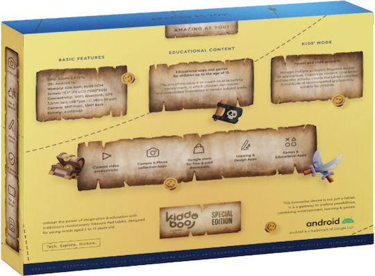 Kiddoboo TreasurePad 10.1Инчове Таблет (4ГБ/64ГБ) Син