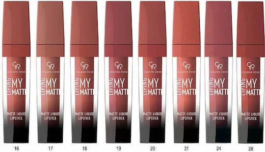 Golden Rose Liping My Matte Lang anhaltend Flüssig Lippenstift Matt No28 5ml