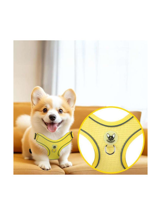 Dog Harness Leash Reflective Walking Adjustable Soft Xs Yellow