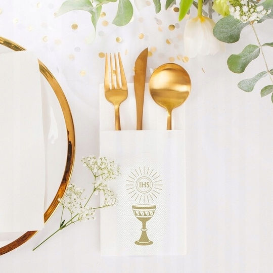 Cutlery Pockets Communion Host Gold 25pcs