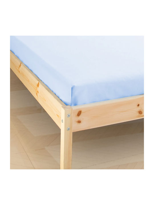 KZ Σεντόνι Μονό 160x200εκ. Light Blue