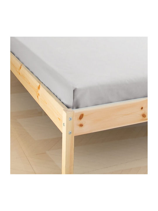 KZ Σεντόνι Μονό 160x200εκ. Light Gray
