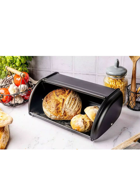 KING Hoff Ψωμιέρα με Καπάκι Inox Γκρι KING Hoff Ψωμιέρα με Καπάκι Inox Γκρι