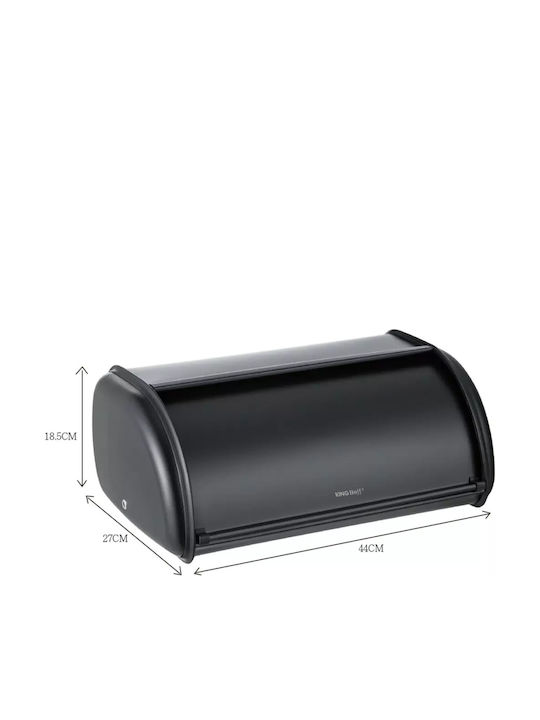 KING Hoff Brotkasten mit Deckel Inox Grau