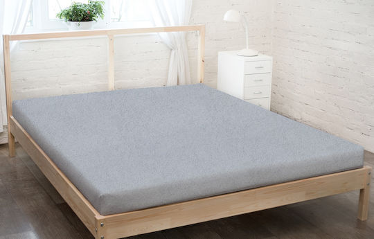KZ Σεντόνι Διπλό με Λάστιχο 140x200εκ. Gray