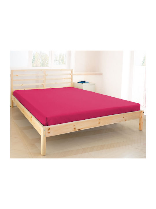KZ Σεντόνι Μονό 160x200εκ. Raspberry