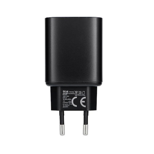 Blue Star Φορτιστής Χωρίς Καλώδιο με Θύρα USB-C 60W Power Delivery Μαύρος (TFB-AVS-60W)