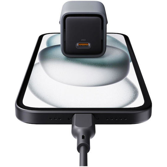 Aukey Φορτιστής Χωρίς Καλώδιο GaN με Θύρα USB-C 30W Power Delivery Γκρι (PA-C1 Comet)