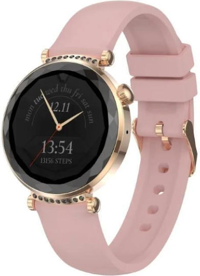 MaxCom FW73 Edelstahl Smartwatch mit EKG (Onyx Gold)