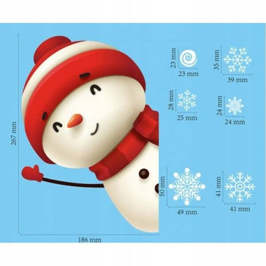 Ecarla Christmas Colorful Window Stickers 1 Sheet 20x30cm Nkd20
