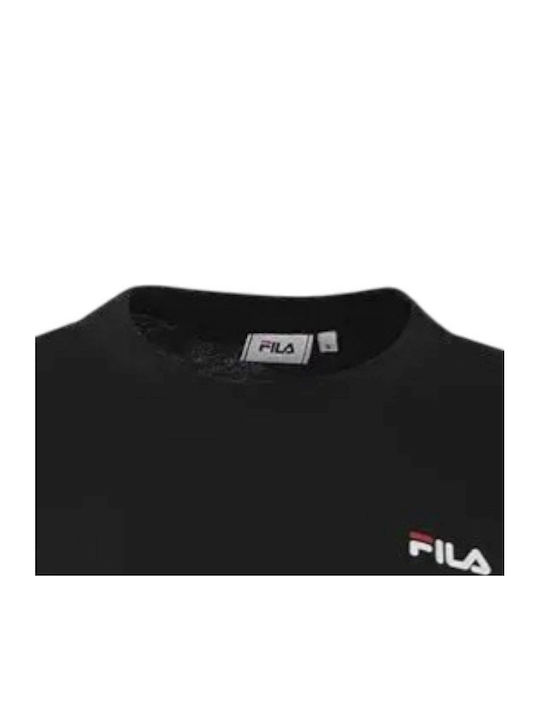 Kleine Logo Damen Bluse Kurzärmelig Schwarz