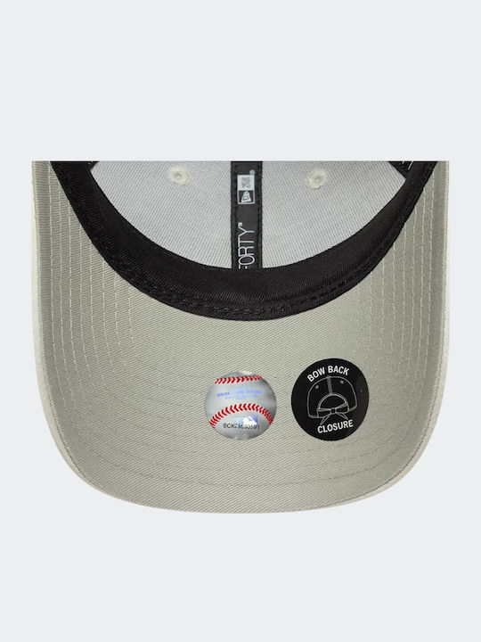 New Era New York Yankees Mlb Satin Bow Back Grey 9forty Adjustable Cap Women's Jockey Grey