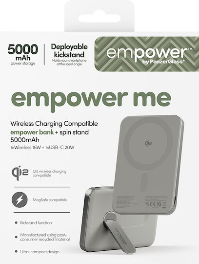 PanzerGlass Empower MagSafe 5000mAh 20W with USB-C Port Titanium