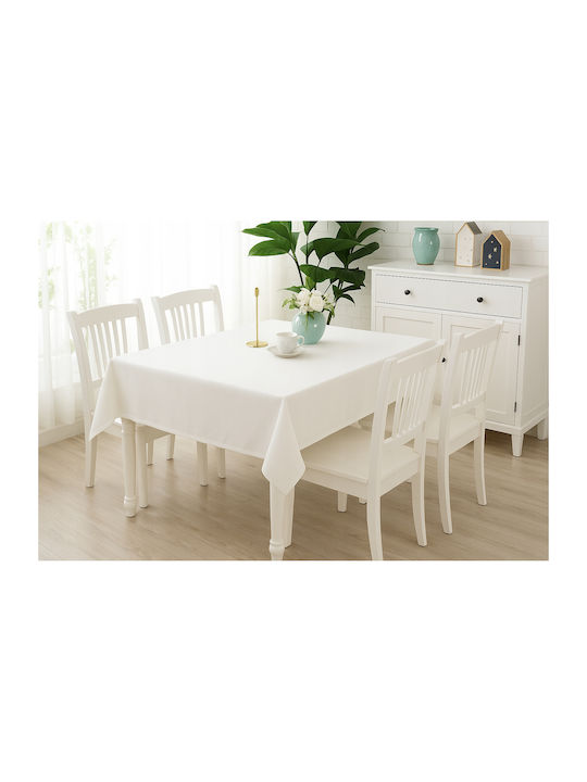 Now Art Τραπεζομάντηλο Αλέκιαστο White 140x200εκ.