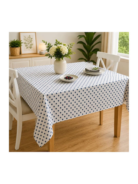 Pucioasa Τραπεζομάντηλο Βαμβακερό Blue Dots 140x180εκ.