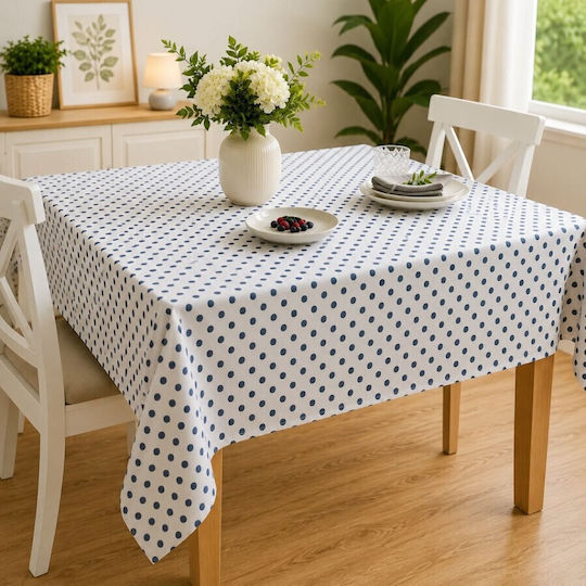 Pucioasa Τραπεζομάντηλο Blue Dots 140x180εκ.