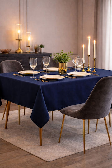 Now Art Tablecloth Navy Blue 145x280cm
