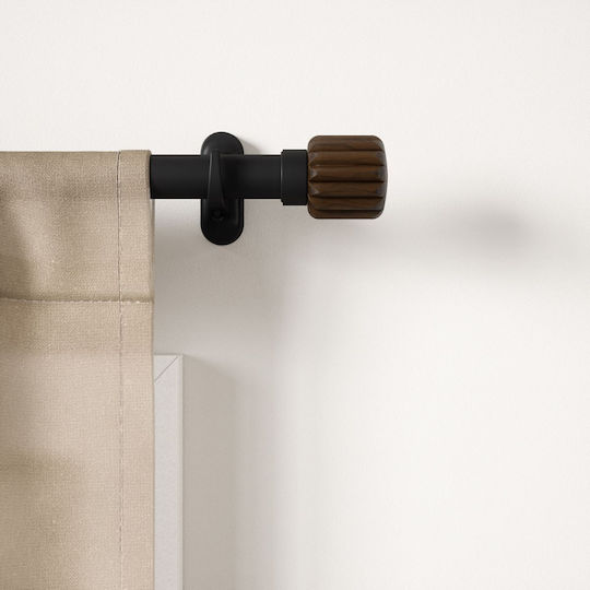 Umbra Extendable Metallic Curtain Pole Evie Single 107-305cm Black/Walnut