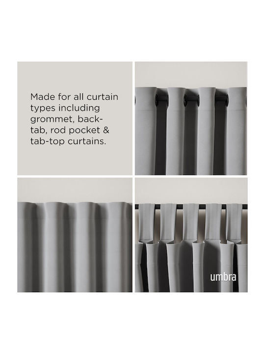 Umbra Extendable Metallic Curtain Pole Evie Single 107-305cm Black/Walnut