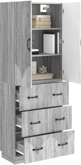 Grey Sonoma Bookcases (2 Pieces) 66x34.5x87 cm