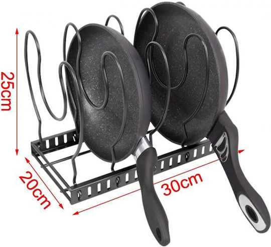 ForHome Metal Base for Pots and Pans 30x20x25cm Black